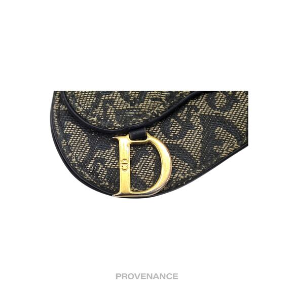 🔴 Christian Dior Saddle Wallet - Trotter Jacquard Navy - Picture 8 of 10